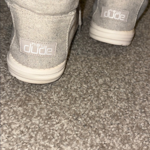 Hey Dude Ankle boots with cheetah print inner lining grey base color - Picture 4 of 7